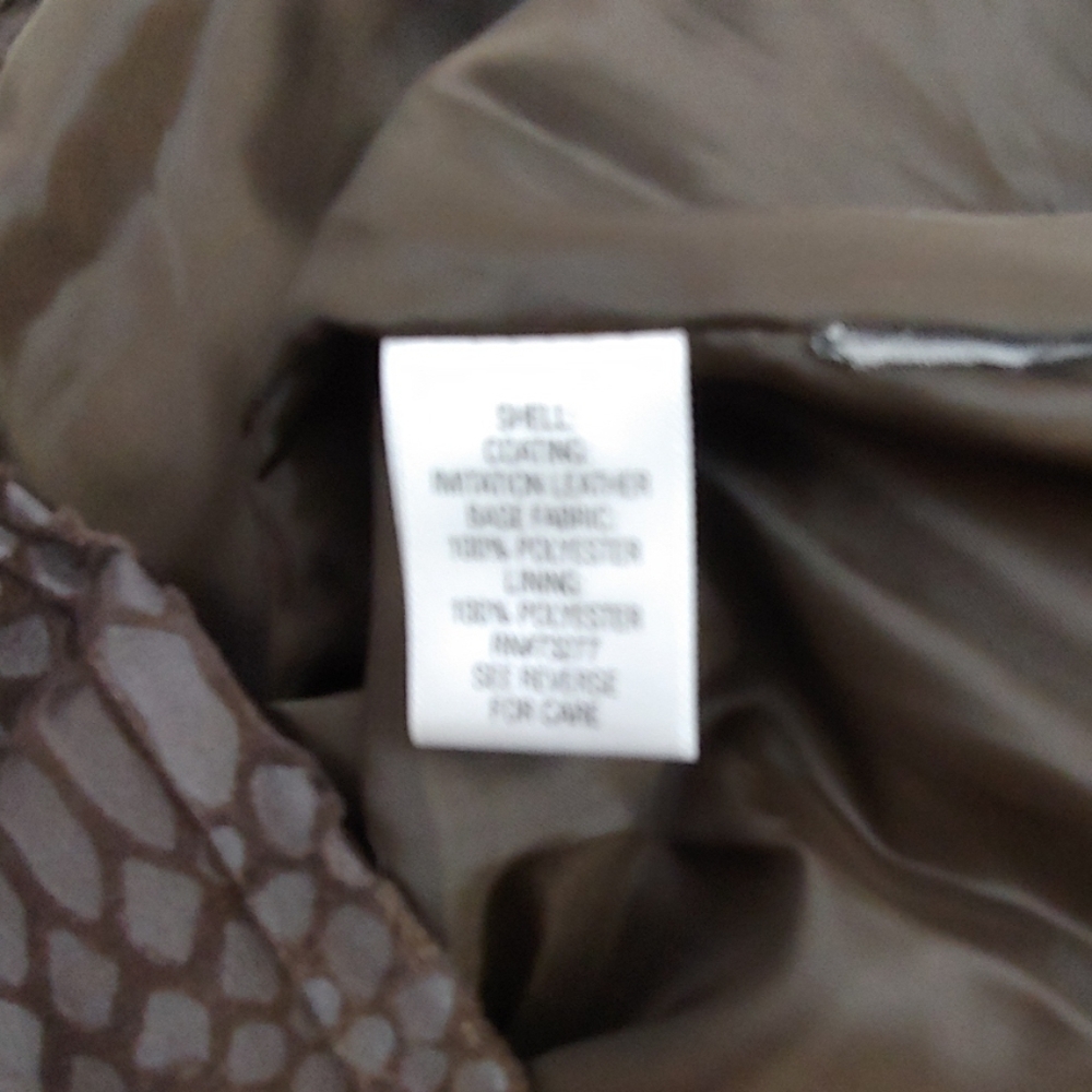 Dana Buchman Brown Snakeskin Faux Leather Medium - Picture 5 of 5
